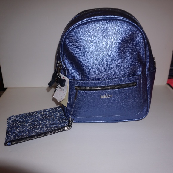 SALE!!! Kipling Amory Backpack Metallic Scuba Diver Blue main image 8